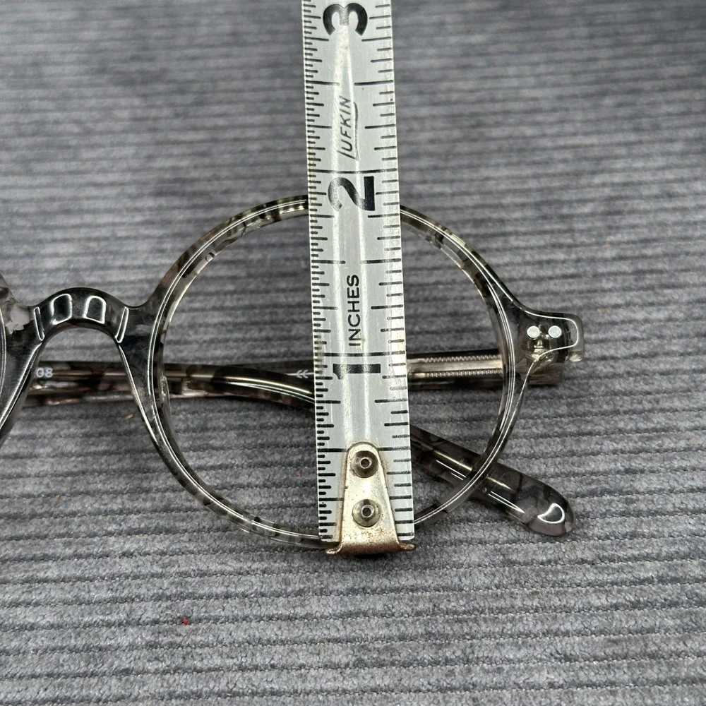 Firmoo Grey Marble Round Y2K Eyeglass Frames DBSN62204 48-21-138 C08 Full Rim